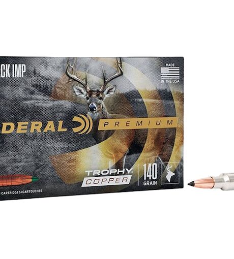 Federal Premium Trophy Copper 280 Ackley Improved Ammo 140 Grain Federal Polymer Tip Lead Free Box of 20