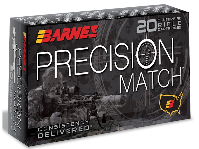 Barnes Precision Match 6.5 Creedmoor Ammo 140 Grain Barnes Open Tip Match Jacketed Hollow Point Box of 20