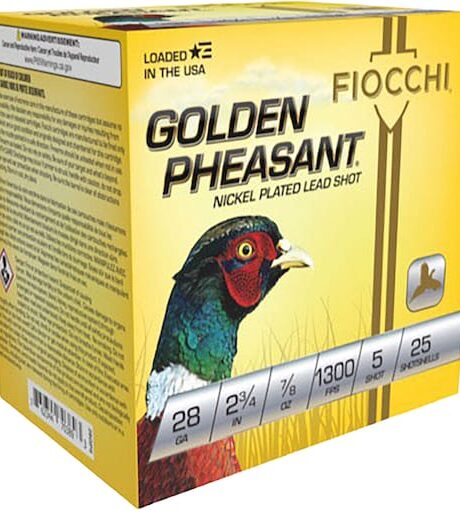 Fiocchi Golden Pheasant 28 Gauge Nickel Plated Lead Ammo