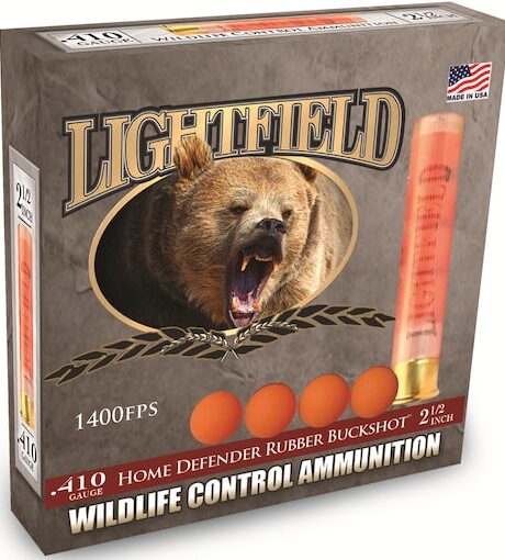 Lightfield Wildlife Control Less Lethal 410 Ammo 2-1/2" Rubber Buckshot 4 Pellets Box of 5