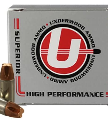 Underwood 9mm Luger +P+ Ammo 115 Grain Lehigh Xtreme Penetrator Fluted Lead Free Box of 20