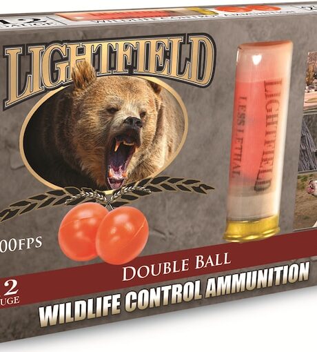 Lightfield Wildlife Control Less Lethal Ammunition 12 Gauge 2-3/4" Mid-Range Rubber Ball Box of 5