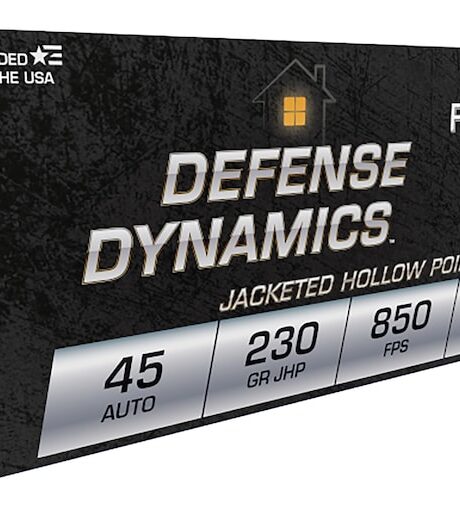 Fiocchi Defense Dynamics 45 ACP Ammo 230 Grain Jacketed Hollow Point Box of 50