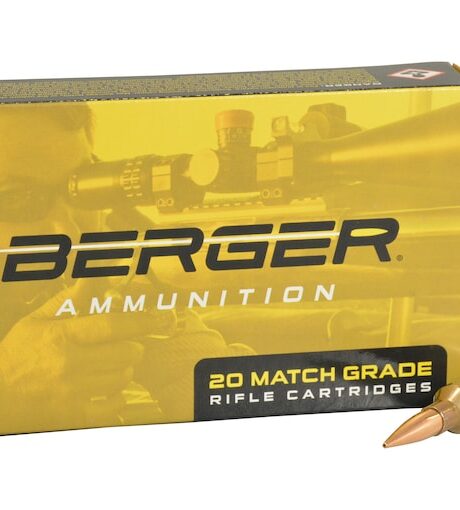 Berger Match Grade 6mm Creedmoor Ammo 105 Grain Berger Hybrid Target Jacketed Hollow Point Box of 20