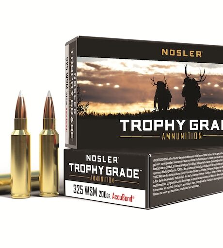 Nosler Trophy Grade 325 Winchester Short Magnum (WSM) Ammo 200 Grain Nosler AccuBond Bonded Polymer Tip Box of 20