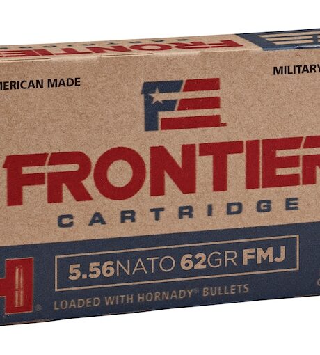 Frontier Cartridge Military Grade 5.56x45mm NATO Ammo 62 Grain Hornady FMJ Full Metal Jacket