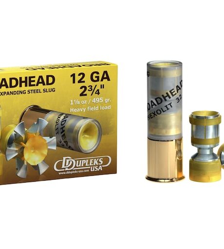 DDupleks Broadhead Hexolit 32 12 Gauge Slug 2-3/4" 1-1/8oz Box of 5