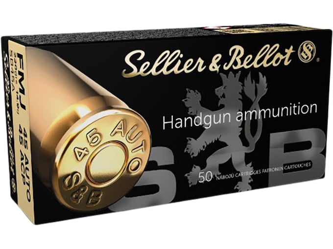 Sellier & Bellot 45 ACP Ammo 230 Grain Full Metal Jacket