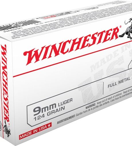 Winchester White Box USA 9mm Luger Ammo 124 Grain Full Metal Jacket