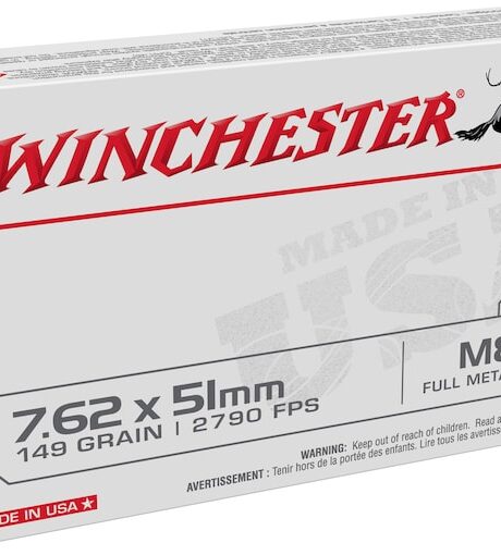 Winchester White Box USA 7.62x51mm NATO Ammo 149 Grain Full Metal Jacket