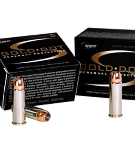 Speer Gold Dot Short Barrel 38 Special +P Ammo 135 Grain Bonded Jacketed Hollow Point