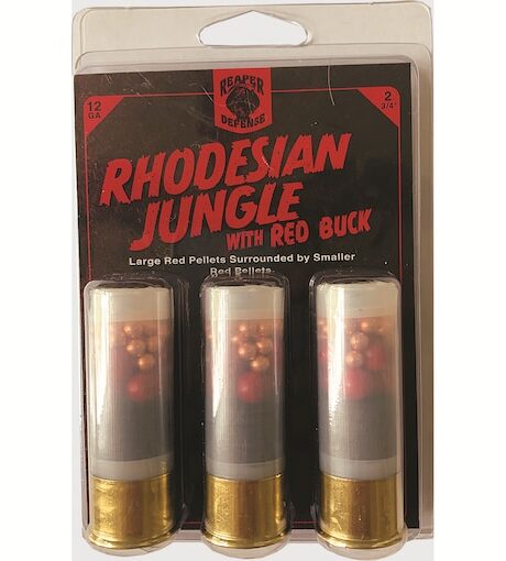 Reaper Defense Group Rhodesian Jungle Red 12 Gauge Ammo 2-3/4" #00 Buckshot and BB 3PK