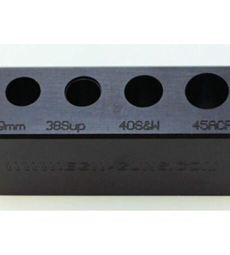 EGW 4 Hole Chamber Checker Max Cartridge Gauge 9mm Luger, 38 Super, 40 S&W, 45 ACP