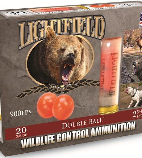 Lightfield Wildlife Control Less Lethal Ammunition 20 Gauge 2-3/4" Mid-Range Rubber Ball Box of 5