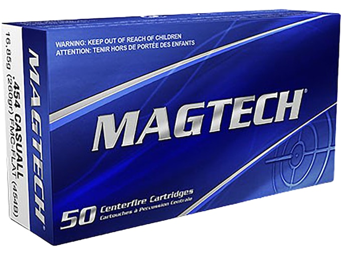 Magtech 454 Casull Ammo 260 Grain Full Metal Jacket Box of 20