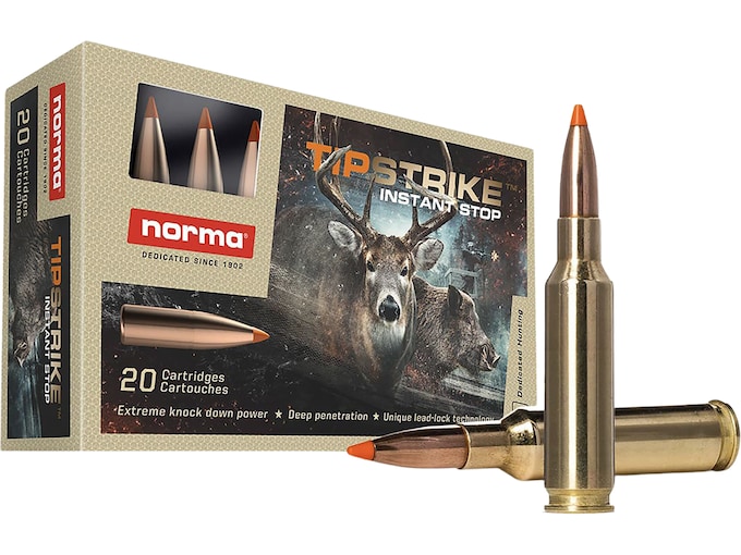 Norma Tipstrike 300 Winchester Short Magnum (WSM) Ammo 170 Grain Polymer Tip Box of 20