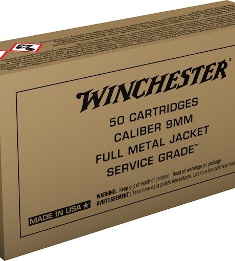 Winchester Service Grade 9mm Luger Ammo 115 Grain Full Metal Jacket