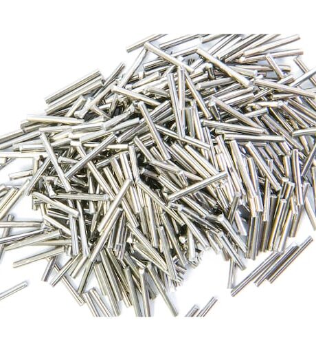 National Metallic Brass Cleaning Media Stainless Steel Pins 2.5 lb Plastic Jar