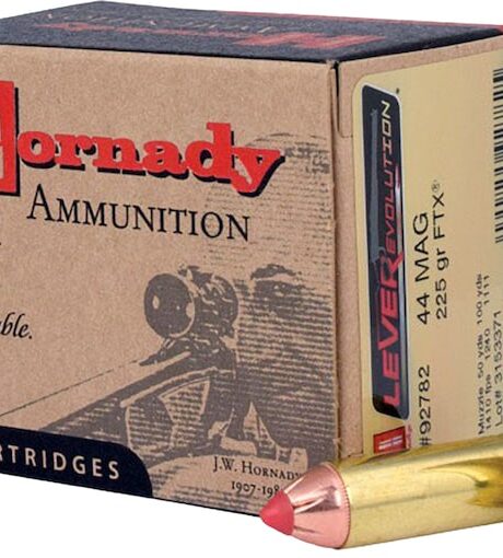 Hornady LEVERevolution 44 Remington Magnum Ammo 225 Grain Hornady FTX Polymer Tip Box of 20