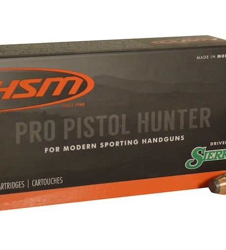 HSM Pro Pistol Hunter 500 S&W Magnum Ammo 400 Grain Sierra Sports Master Jacketed Soft Point Box of 20