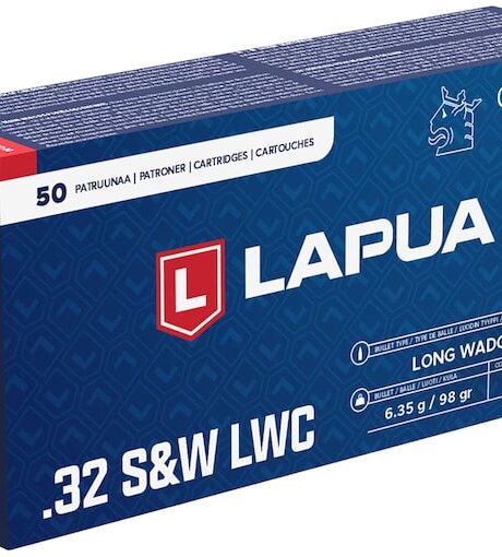 Lapua 32 S&W Long Ammo 98 Grain Wadcutter Box of 50