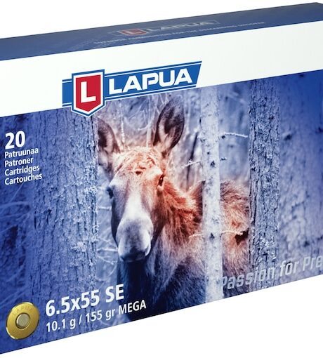 Lapua 6.5x55mm Swedish Mauser Ammo 155 Grain Lapua Mega Jacketed Soft Point Box of 20