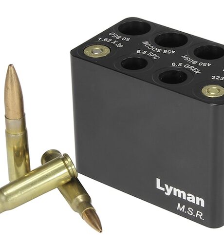 Lyman MSR Multi-Caliber Ammo Checker Cartridge Gauge 223 Remington, 6.5 Grendel, 6.8 Remington SPC, 7.62x39mm, 300 AAC Blackout, 450 Bushmaster, 458 SOCOM, 50 Beowulf
