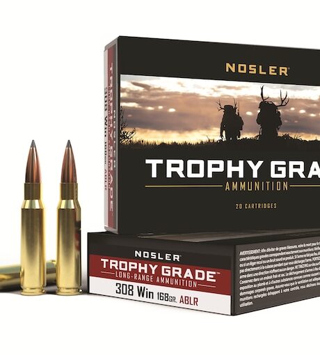 Nosler Trophy Grade 308 Winchester Ammo 168 Grain Nosler AccuBond Long Range Bonded Polymer Tip Box of 20