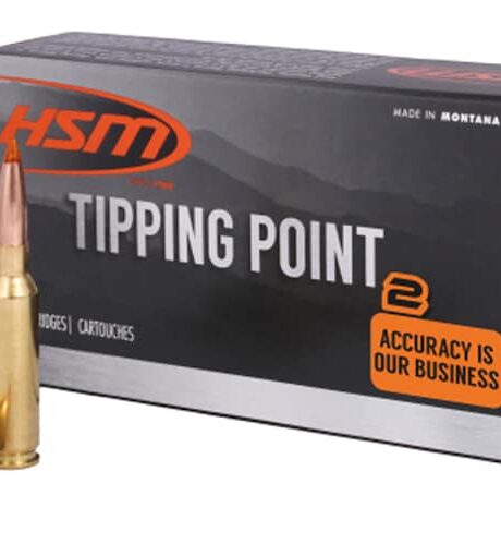 HSM Tipping Point 2 7mm-08 Remington Ammo 162 Grain Hornady SST (Super Shock Tip) Polymer Tip Box of 20