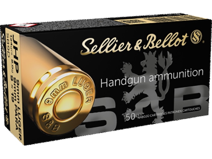 Sellier & Bellot 9mm Luger Ammo 124 Grain Jacketed Hollow Point