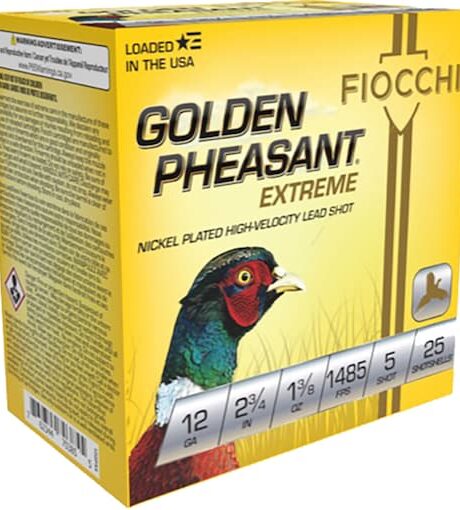 Fiocchi Golden Pheasant 12 Gauge Nickel Plated Lead Ammo
