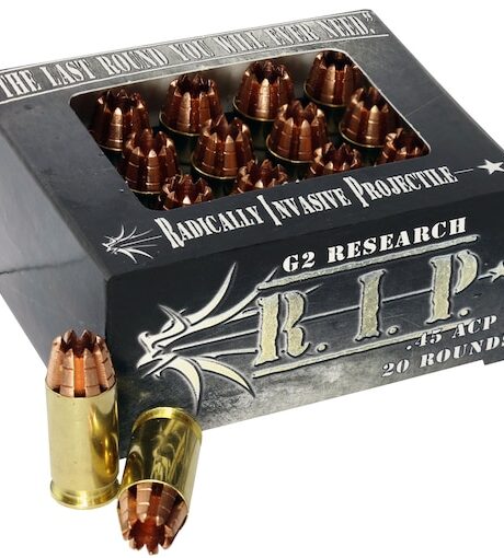 G2 Research R.I.P. 45 ACP Ammo 162 Grain G2 R.I.P. Fragmenting Hollow Point Lead Free Box of 20