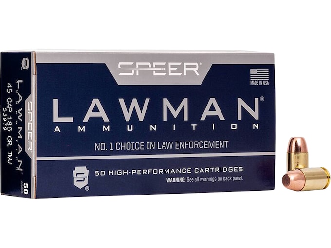 Speer Lawman 45 GAP Ammo 185 Grain Full Metal Jacket