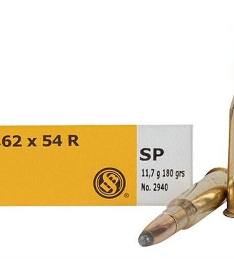 Sellier & Bellot 7.62x54mm Rimmed Russian Ammo 180 Grain Jacketed Soft Point Box of 20