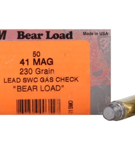 HSM Bear 41 Remington Magnum Ammo 230 Grain Semi-Wadcutter Box of 50