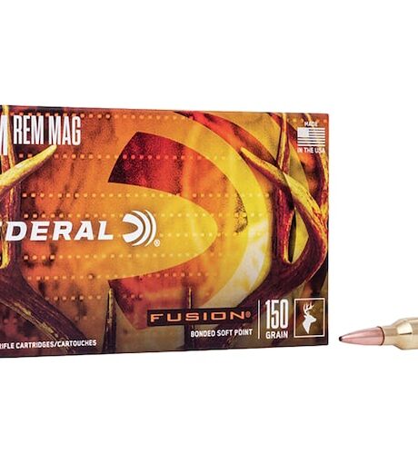 Federal Fusion 7mm Remington Magnum Ammo 150 Grain Bonded Round Nose Box of 20
