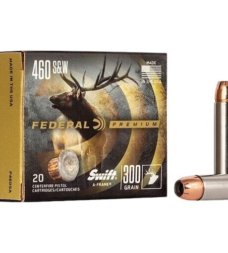 Federal Premium 460 S&W Magnum Ammo 300 Grain Swift A-Frame Bonded Jacketed Hollow Point Box of 20