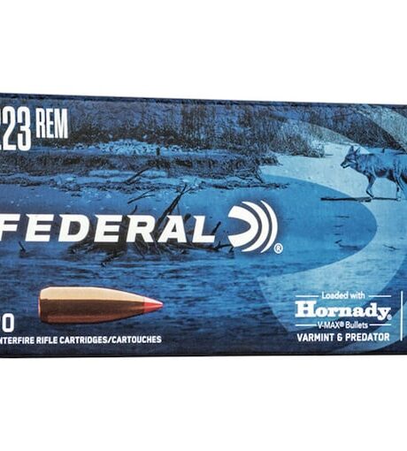 Federal Varmint & Predator 223 Remington Ammo 53 Grain Hornady V-Max Polymer Tip