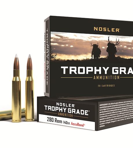Nosler Trophy Grade 280 Remington Ammo 140 Grain Nosler AccuBond Bonded Polymer Tip Box of 20