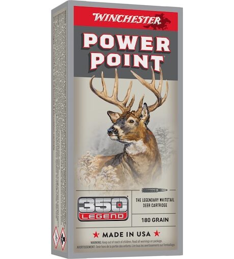 Winchester Power Point 350 Legend Ammo 180 Grain Jacketed Soft Point