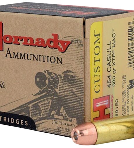 Hornady Custom 454 Casull Ammo 300 Grain Hornady XTP Jacketed Hollow Point Box of 20