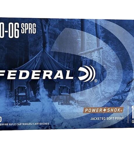 Federal Power-Shok 30-06 Springfield Ammo 180 Grain Jacketed Soft Point Box of 20