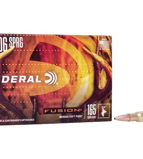 Federal Fusion 30-06 Springfield Ammo 165 Grain Bonded Jacketed Soft Point