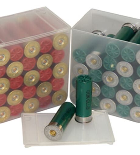 MTM Shell Stack Shotshell Ammo Box 12 Ga 2-3/4" 25-Round Plastic Clear 4PK