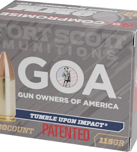 Fort Scott Munitions TUI 9mm Luger Ammo 115 Grain Solid Lead Free Box of 20