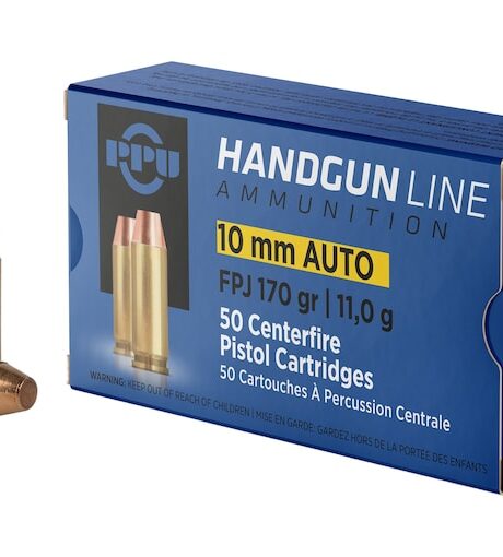PPU 10mm Auto Ammo 170 Grain Full Metal Jacket Box of 50