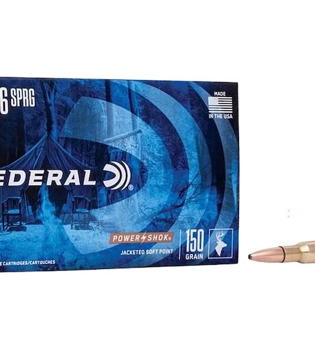 Federal Power-Shok 30-06 Springfield Ammo 150 Grain Jacketed Soft Point