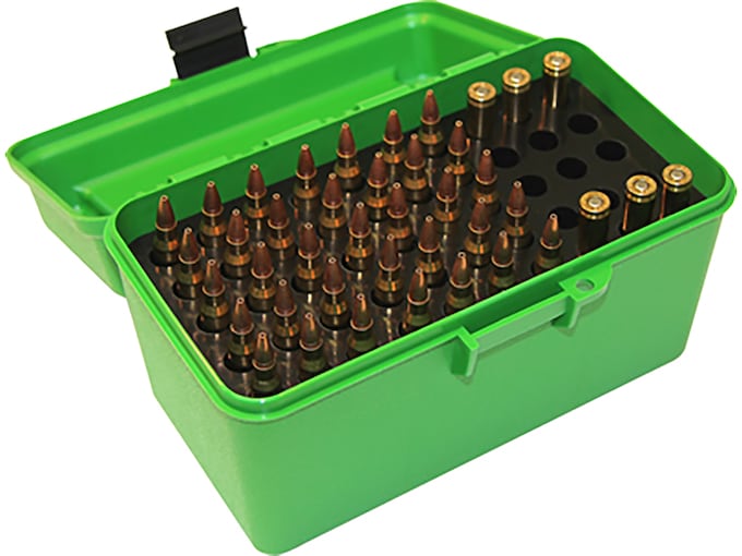 MTM Deluxe Flip Top Ammo Box with Handle 22-250 Remington, 243 Winchester, 308 Winchester 50-Round