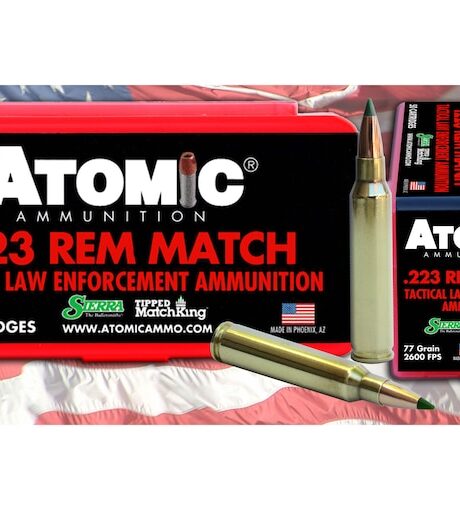 Atomic Ammunition Tactical LE 223 Remington Ammo 77 Grain Polymer Tip Box of 50