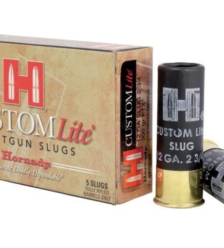 Hornady Custom Lite 12 Gauge Polymer Tip Sabot Slug 2-3/4" 300 Grain Box of 5